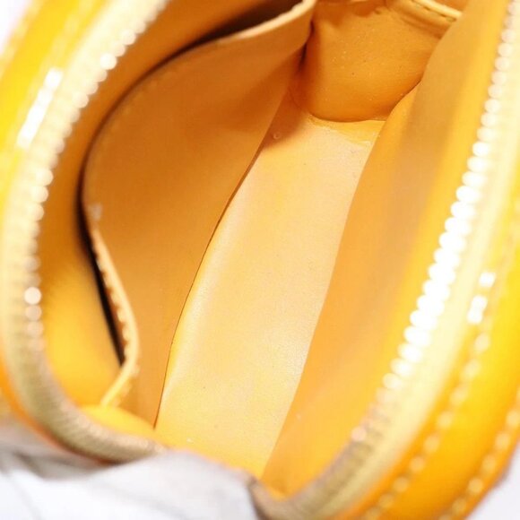 LOUIS VUITTON Monogram Vernis Christie PM Shoulder Bag Jaune M91110 Auth ep10365 - Picture 10 of 16